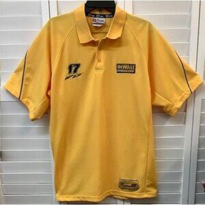 Chase Authentics Matt Kenseth DeWalt Racing Polo Shirt XL Yellow Embroidered Log
